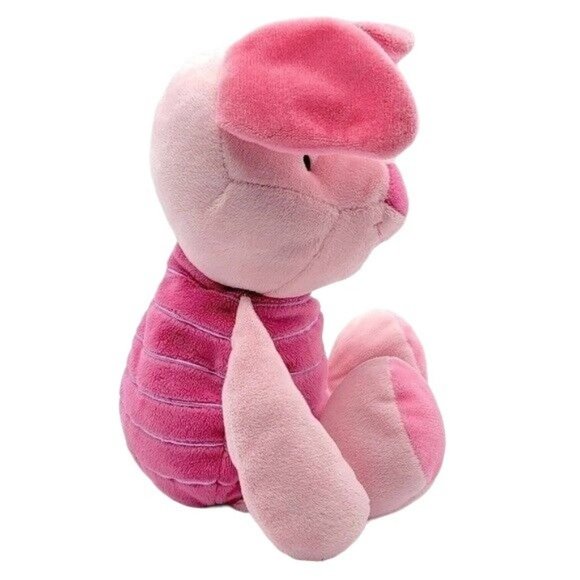Disney Baby Piglet Plush Rattle Pink 11.5" Winnie Pooh Crinkle Ears Lovey 2013 - Picture 5 of 10